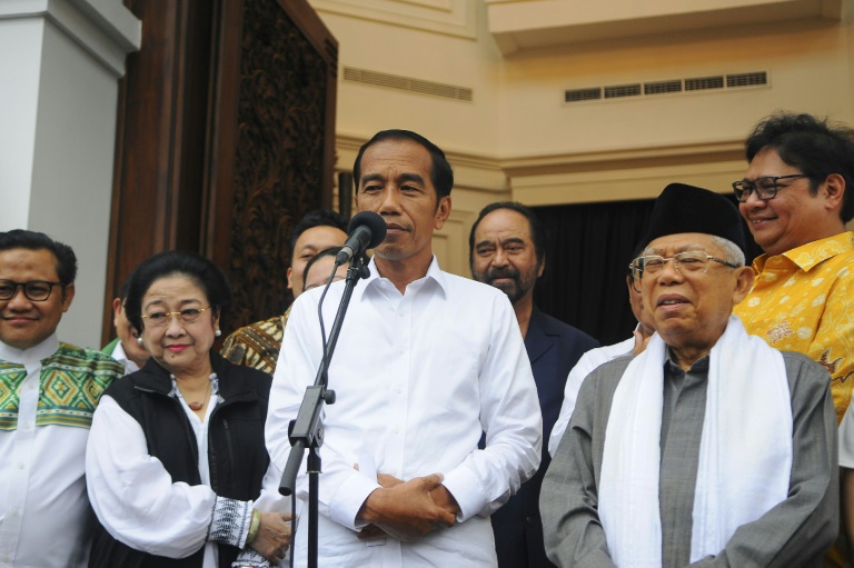 Indonesia's Joko Widodo has won a second term as president, election authorities have announced. (AFP photo) Indonesia's Joko Widodo has won a second term as president, election authorities have announced. (AFP photo)