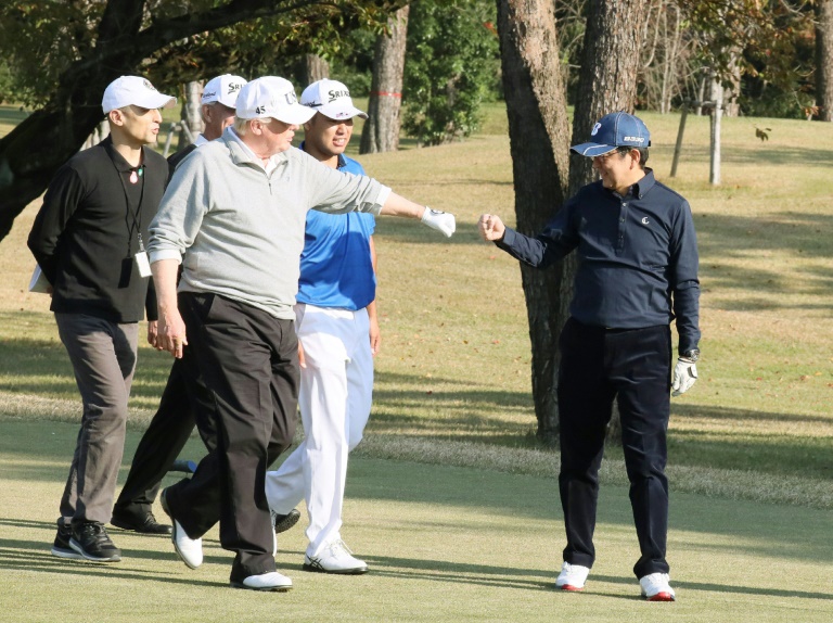 Trump, Abe to burnish ties over golf, sumo and steak