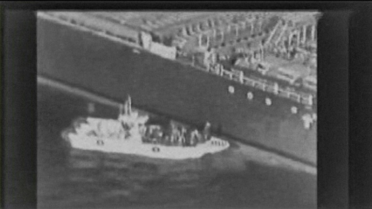 The US military on Thursday released grainy footage it said showed an Iranian patrol boat removing a limpet mine from the Kokuka Courageous The US military on Thursday released grainy footage it said showed an Iranian patrol boat removing a limpet mine from the Kokuka Courageous