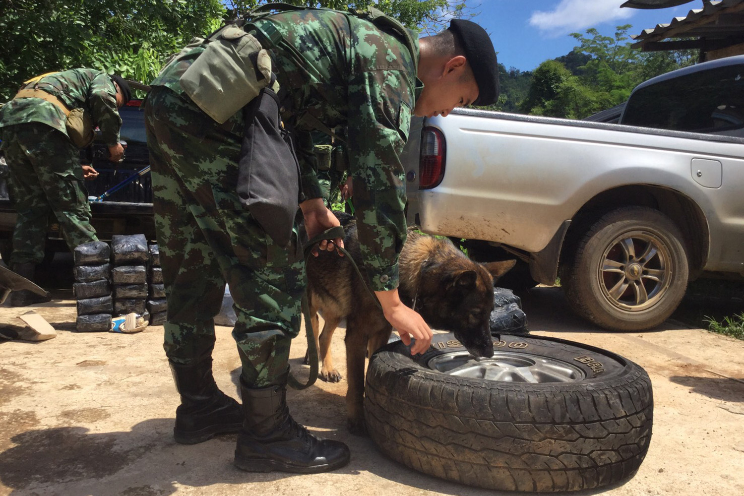 Two caught with 59kg of crystal meth in tyres