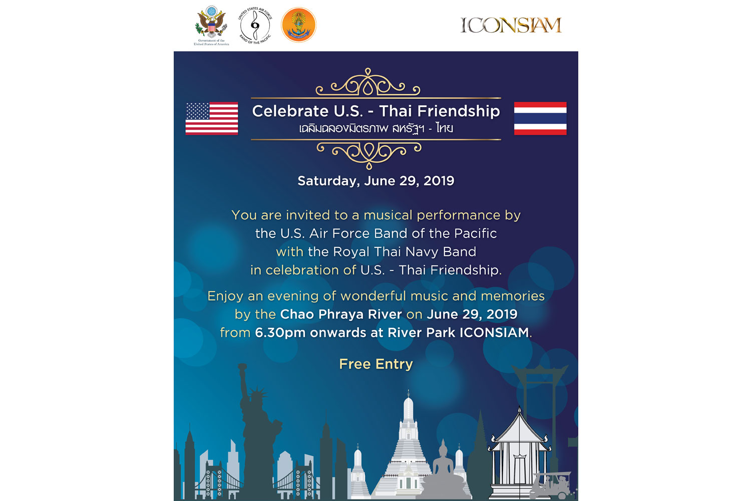 U.S. Embassy in Thailand in collaboration with ICONSIAM