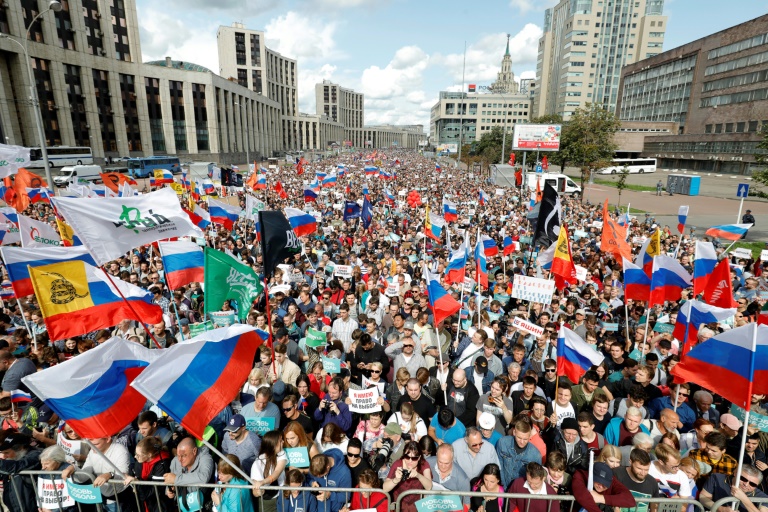 Joined by opposition leaders, thousands of protesters gathered in Moscow after authorities refused to register politicians seeking to contest a September vote for the capital's parliament. Joined by opposition leaders, thousands of protesters gathered in Moscow after authorities refused to register politicians seeking to contest a September vote for the capital's parliament.