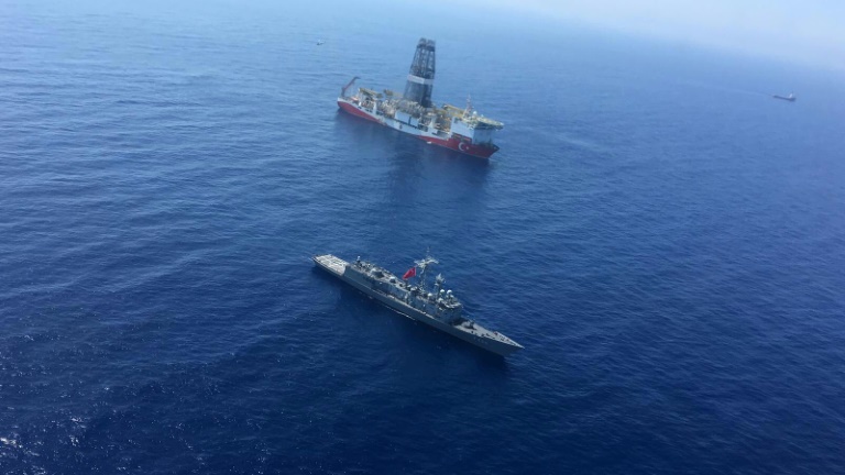 Turkey has sent a warship to accompany its drilling vessel Turkey has sent a warship to accompany its drilling vessel