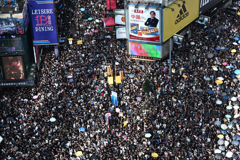 Hong Kong saw another huge rally on Sunday. Hong Kong saw another huge rally on Sunday.