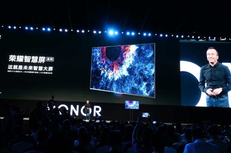 George Zhao, President of HONOR, a branch of Huawei, unveiled HONOR Vision Series, the world’s first smart screen equipped with HarmonyOS during the Huawei developers conference. George Zhao, President of HONOR, a branch of Huawei, unveiled HONOR Vision Series, the world’s first smart screen equipped with HarmonyOS during the Huawei developers conference.