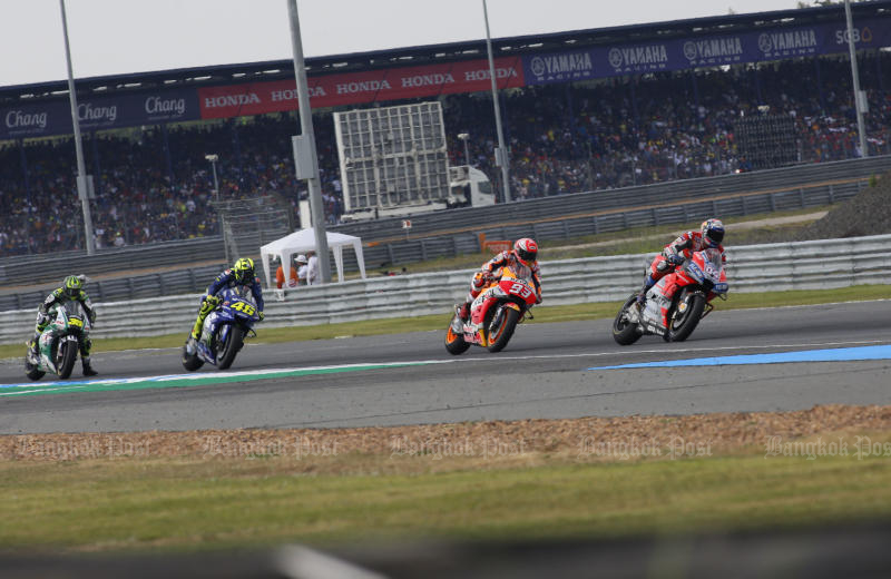 The Tourism and Sports Ministry wants to extend its contract to hold MotoGP events ahead of its expiration next year. (Photo by Pattarapong Chatpattarasill) The Tourism and Sports Ministry wants to extend its contract to hold MotoGP events ahead of its expiration next year. (Photo by Pattarapong Chatpattarasill)