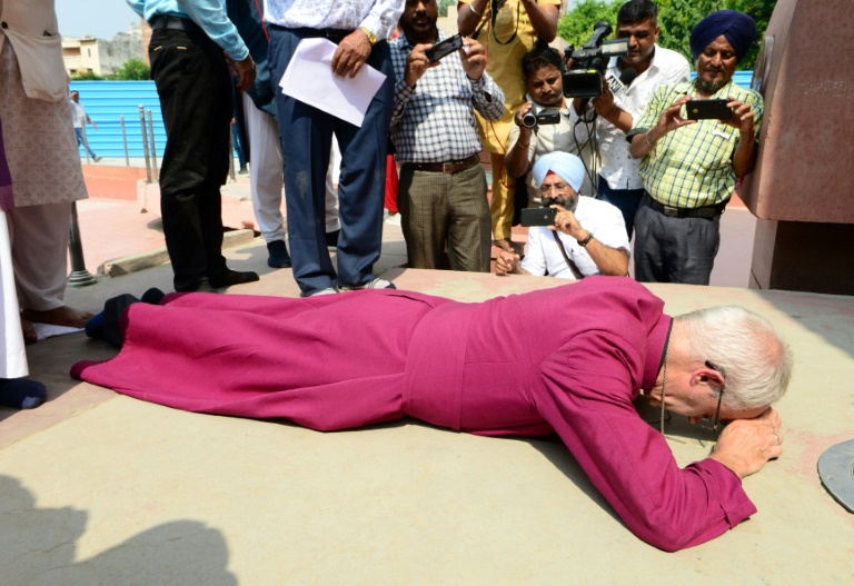 Archbishop of Canterbury Justin Welby paid tribute to the hundreds of people killed at Amritsar in 1919. Archbishop of Canterbury Justin Welby paid tribute to the hundreds of people killed at Amritsar in 1919.