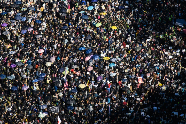 Hong Kong saw its largest mass rally in months on Sunday, with organisers estimating some 800,000 people turned out. Hong Kong saw its largest mass rally in months on Sunday, with organisers estimating some 800,000 people turned out.