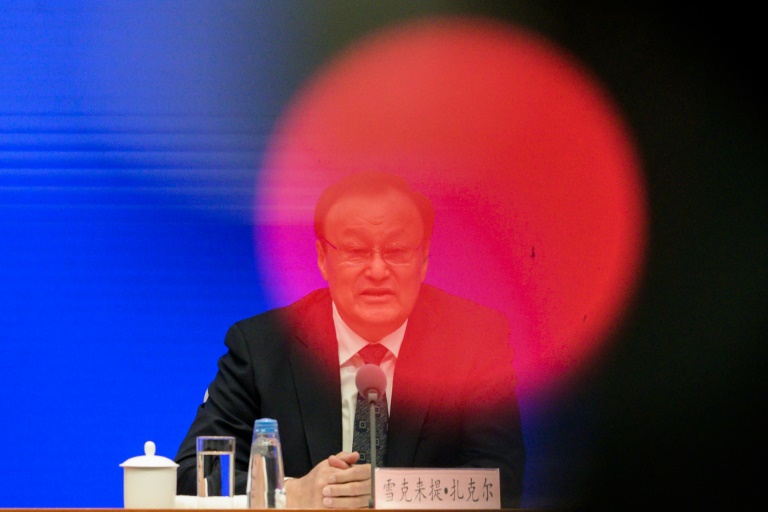 Shohrat Zakir, chairman of the far-west region, rejects estimates more than one million Uighurs and other mostly Muslim minorities are held in re-education camps. Shohrat Zakir, chairman of the far-west region, rejects estimates more than one million Uighurs and other mostly Muslim minorities are held in re-education camps.