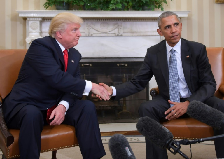 The White House transition from Barack Obama to Donald Trump (the pair are seen here after Trump's election in November 2016) has been one of the most stark in US history. The White House transition from Barack Obama to Donald Trump (the pair are seen here after Trump's election in November 2016) has been one of the most stark in US history.