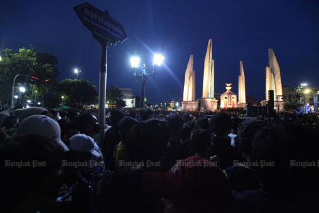 Anti-government rally at night -2