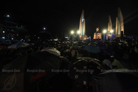 Anti-government rally at night -3