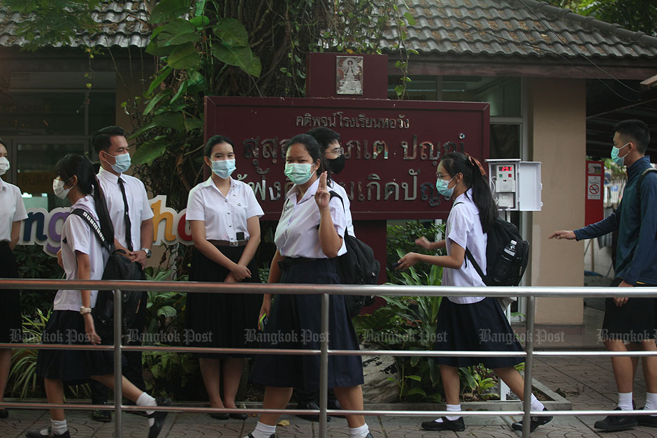 Students in casual attire