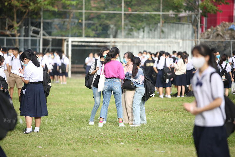 Students in casual attire