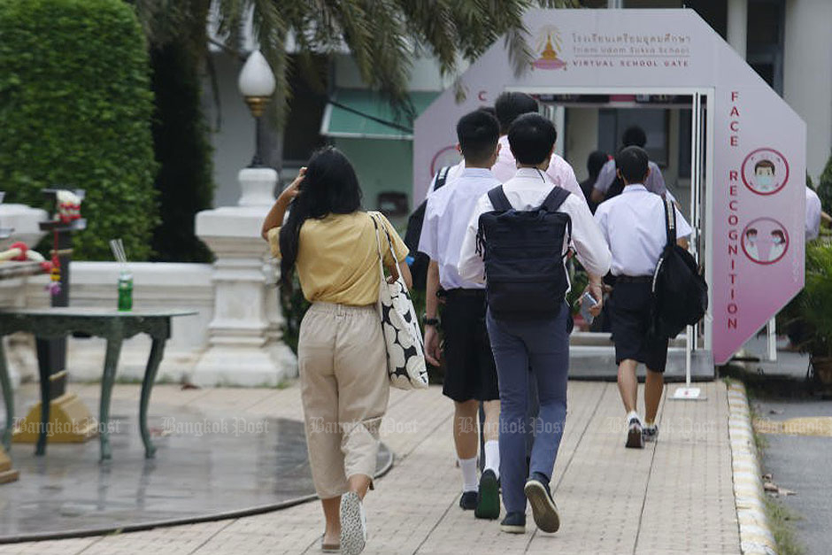 Students in casual attire