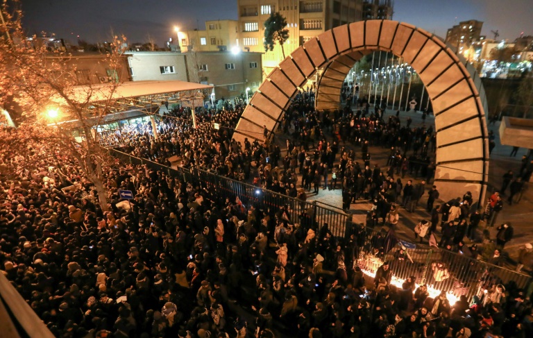 Iranians gathered in Tehran to honor those killed when the Ukraine International Airlines plane was shot down shortly after taking off. Iranians gathered in Tehran to honor those killed when the Ukraine International Airlines plane was shot down shortly after taking off.