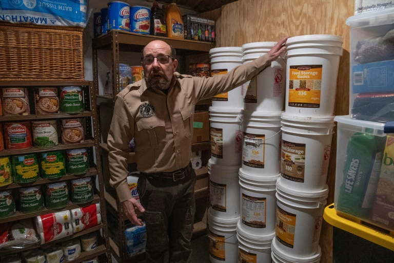 Fortitude Ranch Chief Operating Officer Steve Rene shows a storage room stacked with food in Mathias, West Virginia Fortitude Ranch Chief Operating Officer Steve Rene shows a storage room stacked with food in Mathias, West Virginia