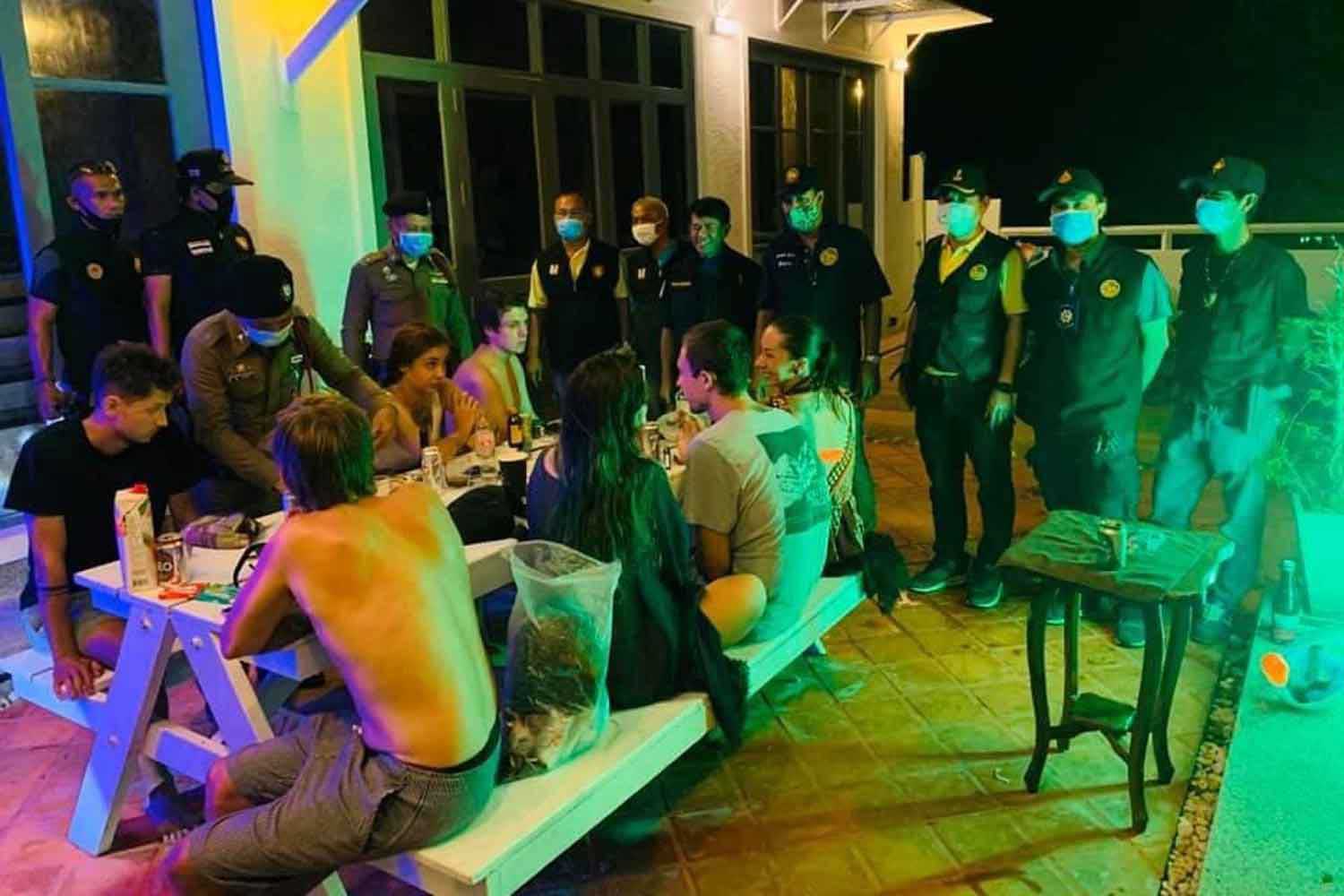 Russians caught partying on Koh Phangan