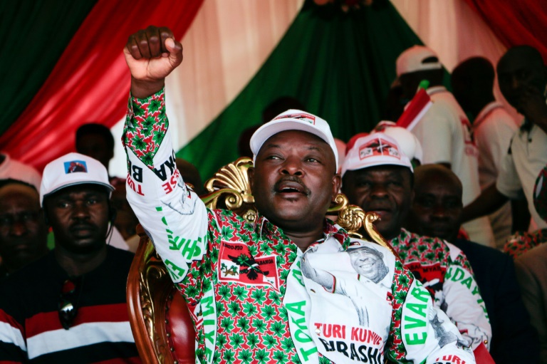 Nkurunziza, pictured on the election campaign trail on May 16 Nkurunziza, pictured on the election campaign trail on May 16