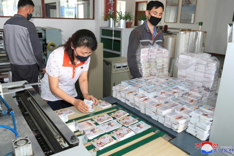 North Koreans prepare anti-Seoul leaflets at an undisclosed North Korean location, in an undated picture released by North Korea's official Korean Central News Agency on Saturday. North Koreans prepare anti-Seoul leaflets at an undisclosed North Korean location, in an undated picture released by North Korea's official Korean Central News Agency on Saturday.