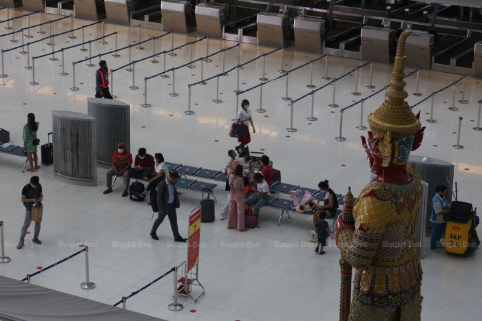 Airport usage less than half