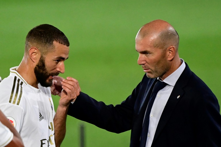 Moment of magic: Karim Benzema seen here with Real Madrid coach Zinedine Zidane. Moment of magic: Karim Benzema seen here with Real Madrid coach Zinedine Zidane.