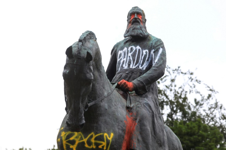 Several statues of King Leopold II of Belgium have been vandalised by protesters over his actions in the Congo Several statues of King Leopold II of Belgium have been vandalised by protesters over his actions in the Congo