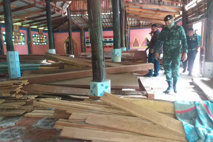 Planks seized from temple, abbot disappears