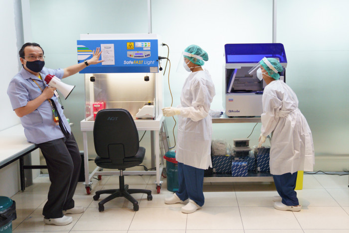 Suvarnabhumi shows off quick Covid tests