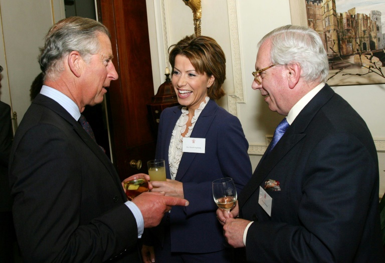 David Starkey (right) seen here in 2007 with Britain's Prince Charles, Prince of Wales, has resigned from his position at Cambridge University. David Starkey (right) seen here in 2007 with Britain's Prince Charles, Prince of Wales, has resigned from his position at Cambridge University.