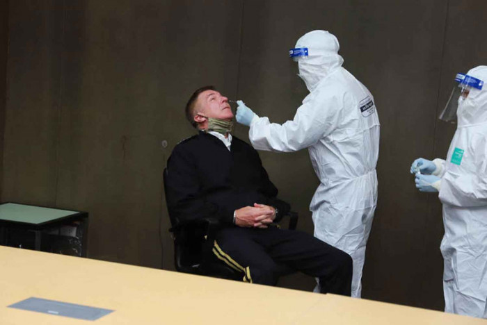 US army delegation arrives, tested for Covid-19