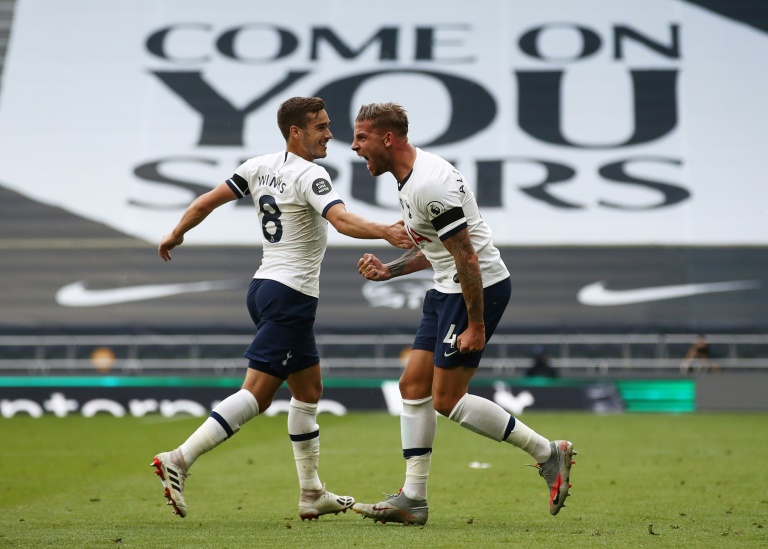 Tottenham defender Toby Alderweireld (right) scored the winner against Arsenal. Tottenham defender Toby Alderweireld (right) scored the winner against Arsenal.