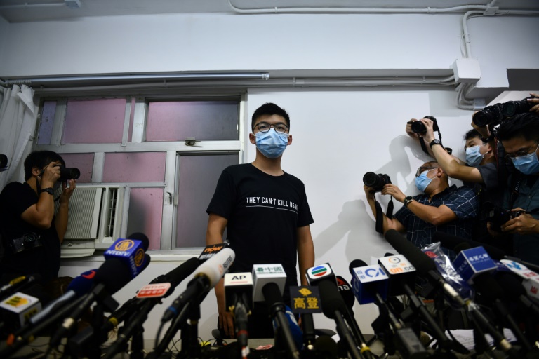 Hong Kong activist Joshua Wong says 'resistance will continue'