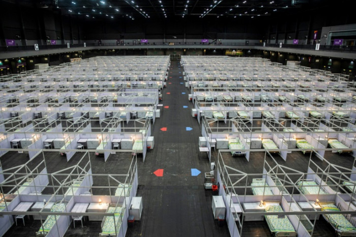 Hong Kong opens makeshift Covid hospital