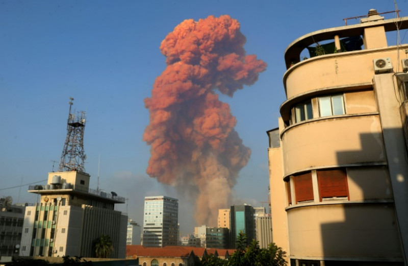 Bangkok Post - Two huge explosions rock Beirut, dozens wounded