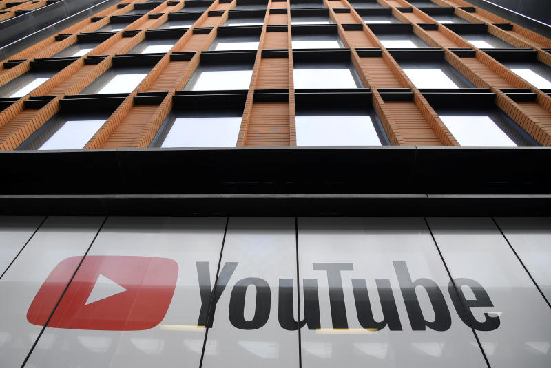 YouTube signage is seen at their offices in King's Cross, London on Friday. (Reuters photo) YouTube signage is seen at their offices in King's Cross, London on Friday. (Reuters photo)