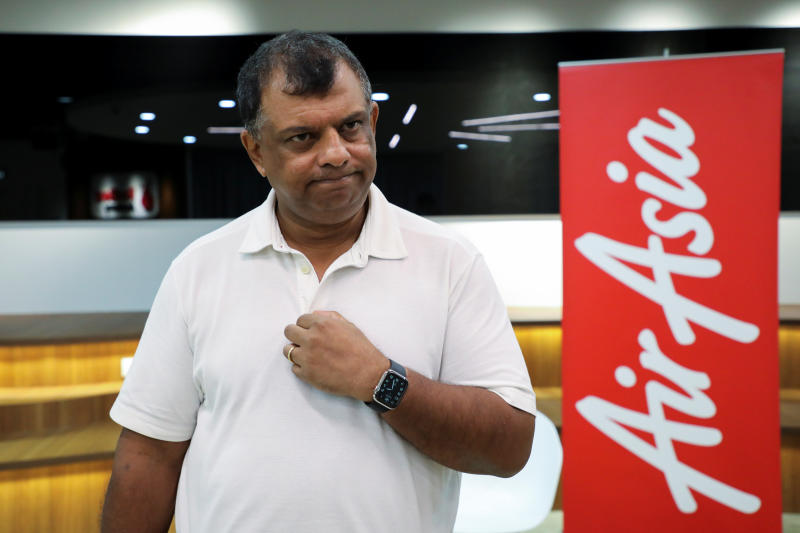 AirAsia Group CEO Tony Fernandes reacts during an interview with Reuters in Kuala Lumpur, Malaysia Sept 7, 2020. (Reuters file photo)