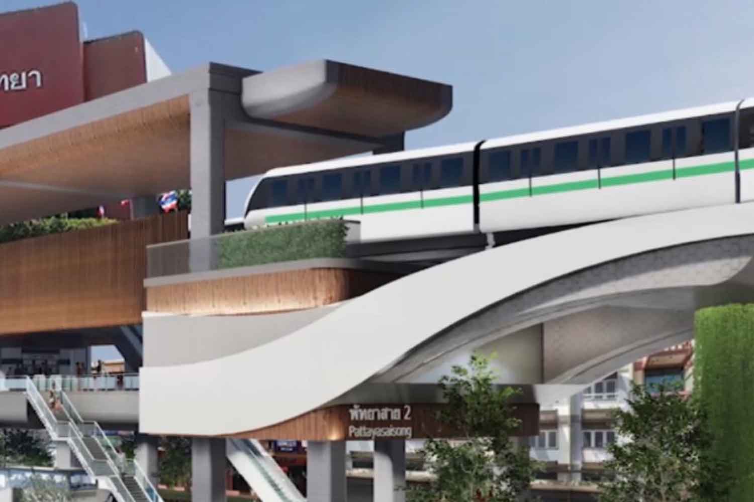 An artist's impression of a Pattaya monorail system. (Photo: Chaiyot Pupattanapong)