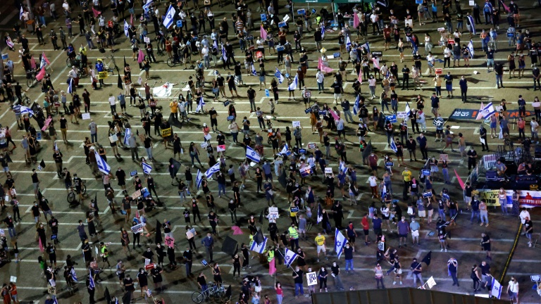 Israeli protesters took the streets on Saturday in demonstrations against Prime Minister Benjamin Netanyahu Israeli protesters took the streets on Saturday in demonstrations against Prime Minister Benjamin Netanyahu
