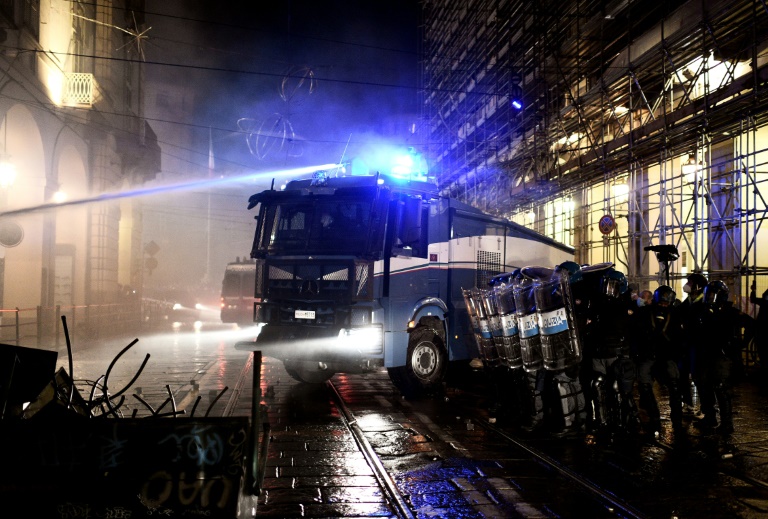 Turin and Milan were particularly hard hit by the violent protests against coronavirus restrictions Turin and Milan were particularly hard hit by the violent protests against coronavirus restrictions