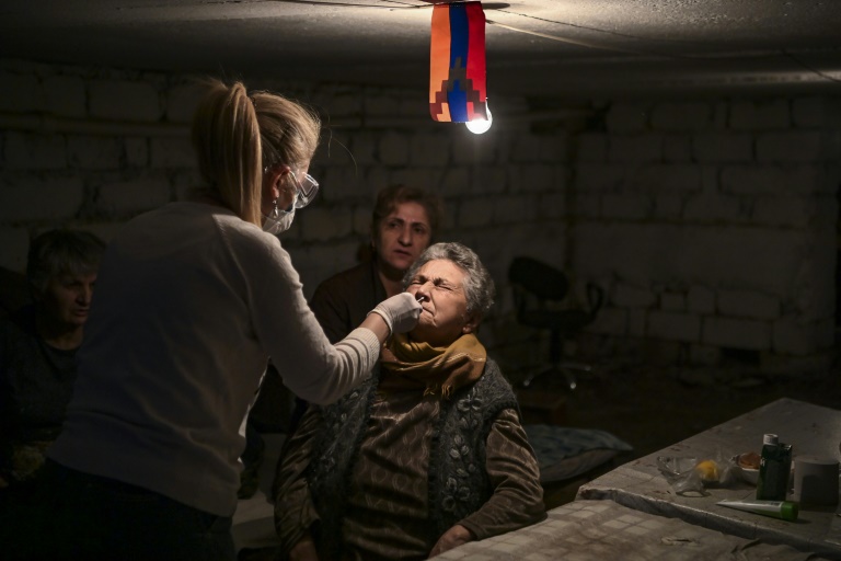 The dingy basements used as bomb shelters in Stepanakert are an ideal place for the coronavirus to spread The dingy basements used as bomb shelters in Stepanakert are an ideal place for the coronavirus to spread