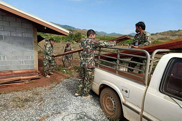 Illegal timber seized in Kanchanaburi