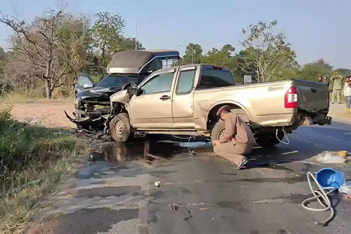 Wandering buffaloes cause two-car collision - Vimarsana News