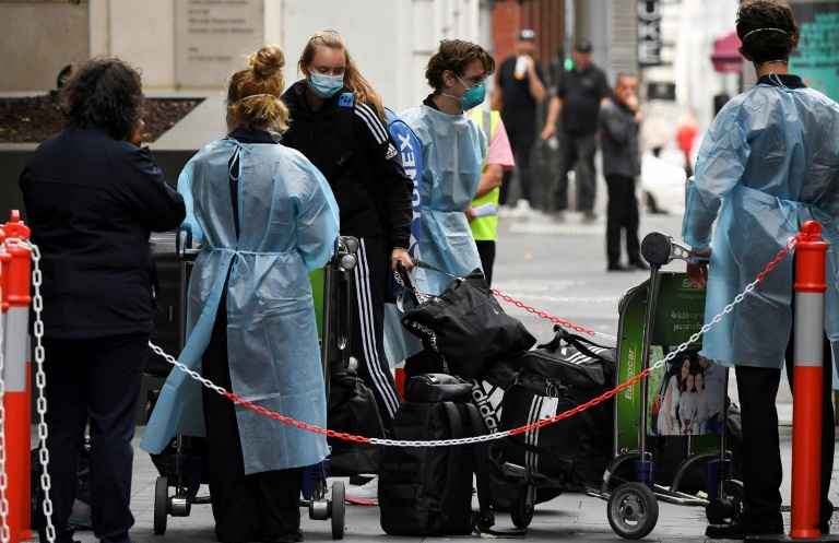 Bio-security at the players' hotels in Melbourne is being strictly enforced after a fourth case of Covid was revealed on an incoming flight Bio-security at the players' hotels in Melbourne is being strictly enforced after a fourth case of Covid was revealed on an incoming flight