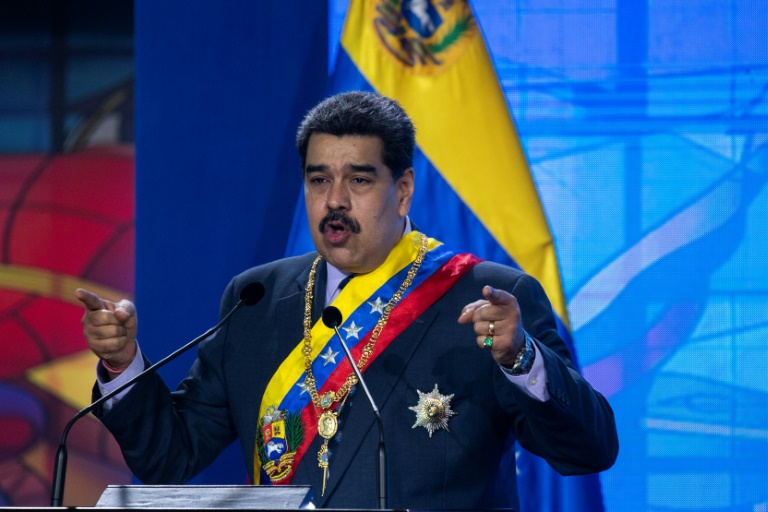 Venezuelan President Nicolas Maduro, pictured here delivering a speech on January 22, 2021, says he Venezuelan President Nicolas Maduro, pictured here delivering a speech on January 22, 2021, says he