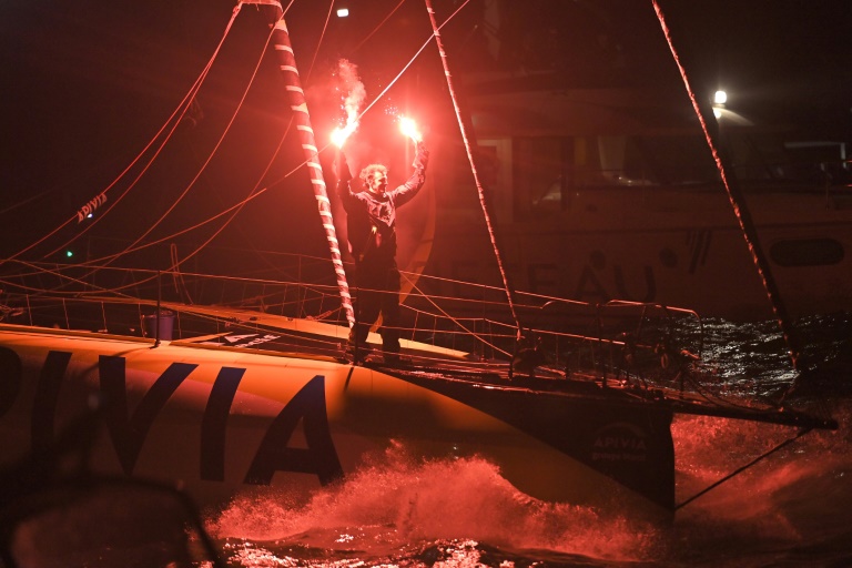 Dalin first to finish Vendee Globe as title rival Herrmann collides with trawler