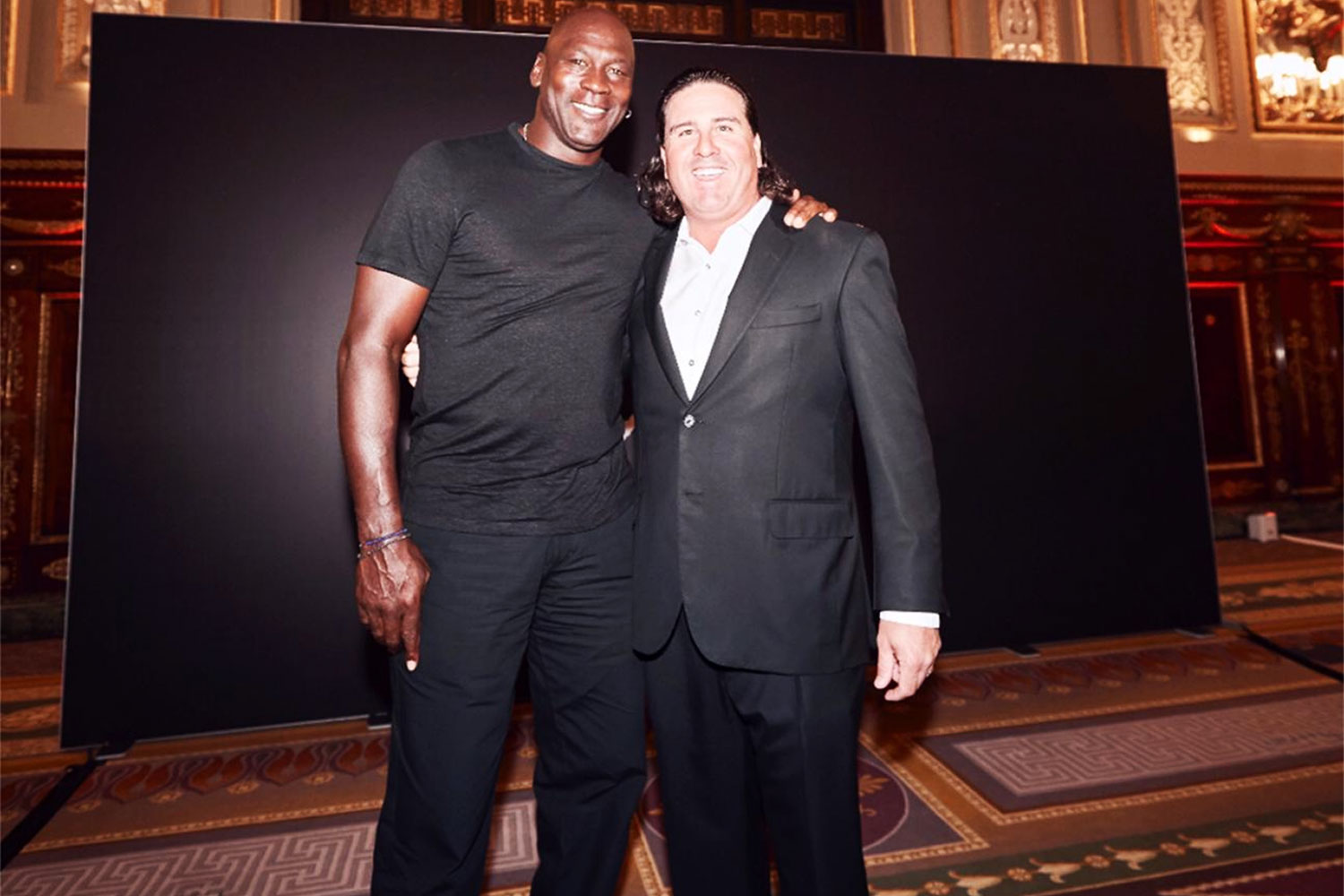 Pat Perez, right, and Michael Jordan.