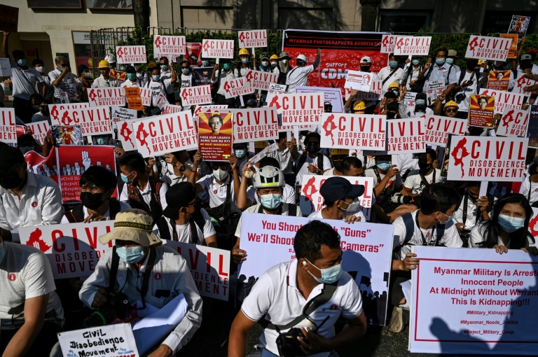 Myanmar army suspends laws limiting security forces as anti-coup protests continue Myanmar army suspends laws limiting security forces as anti-coup protests continue