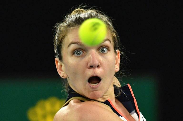 Simona Halep losing to Serena Williams at the Australian Open. Simona Halep losing to Serena Williams at the Australian Open.