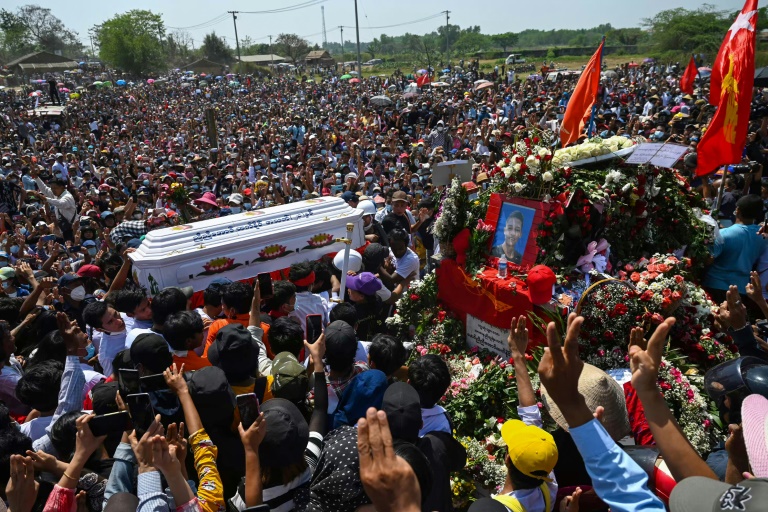 Myanmar security forces fire on anti-coup protesters